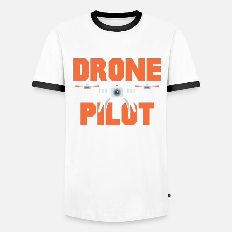 Drone Pilot Quadcopter FPV Drone T-shirt contrasté Homme