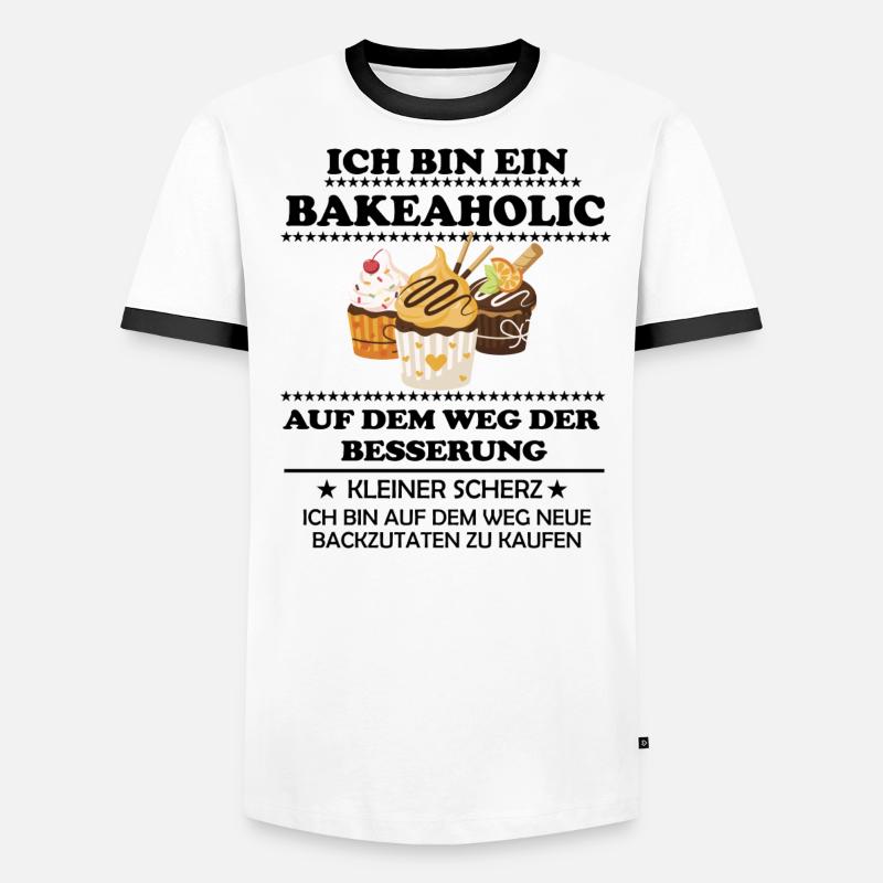 Ich bin ein Bakeaholic Männer Kontrast-T-Shirt