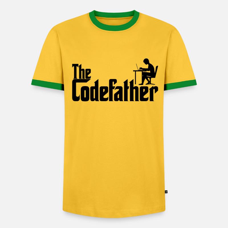 Programmeur informaticien Codefather Coder Coding T-shirt contrasté Homme