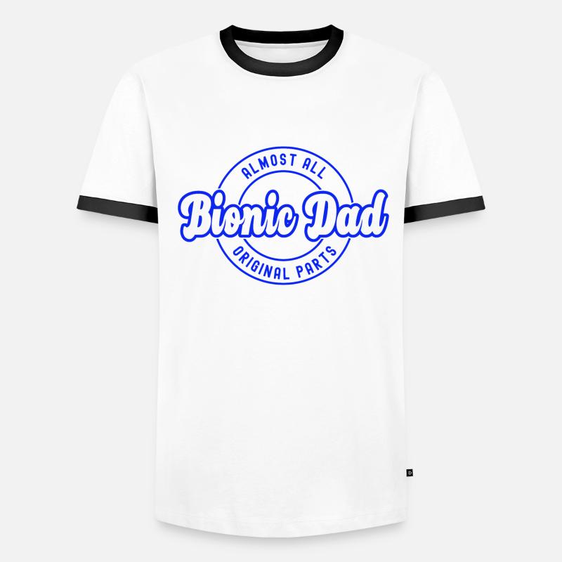Bionic Dad Athletic Hip Knee Replacement Surgery T-shirt contrasté Homme
