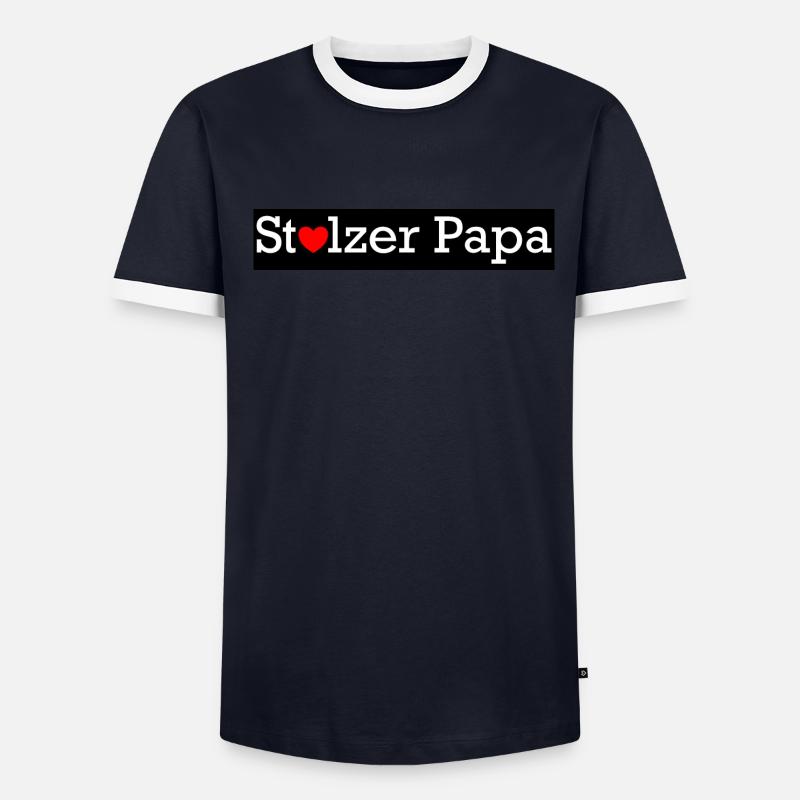Zeige der ganzen Welt ein ein stolzer Papa zu sein Männer Kontrast-T-Shirt