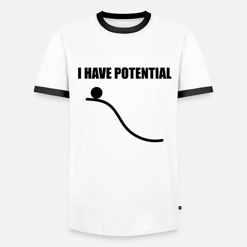 I have Potential Physiker physik physikalisch Math Männer Kontrast-T-Shirt