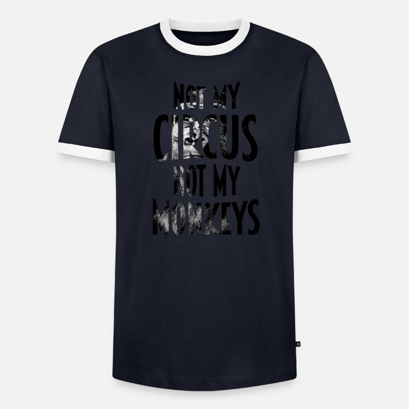 Pas mon cirque pas mon singe T-shirt contrasté Homme