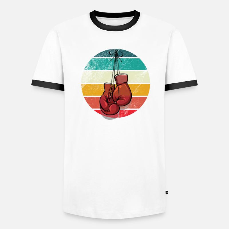 Boxe Boxe Retro Gants de boxe T-shirt contrasté Homme