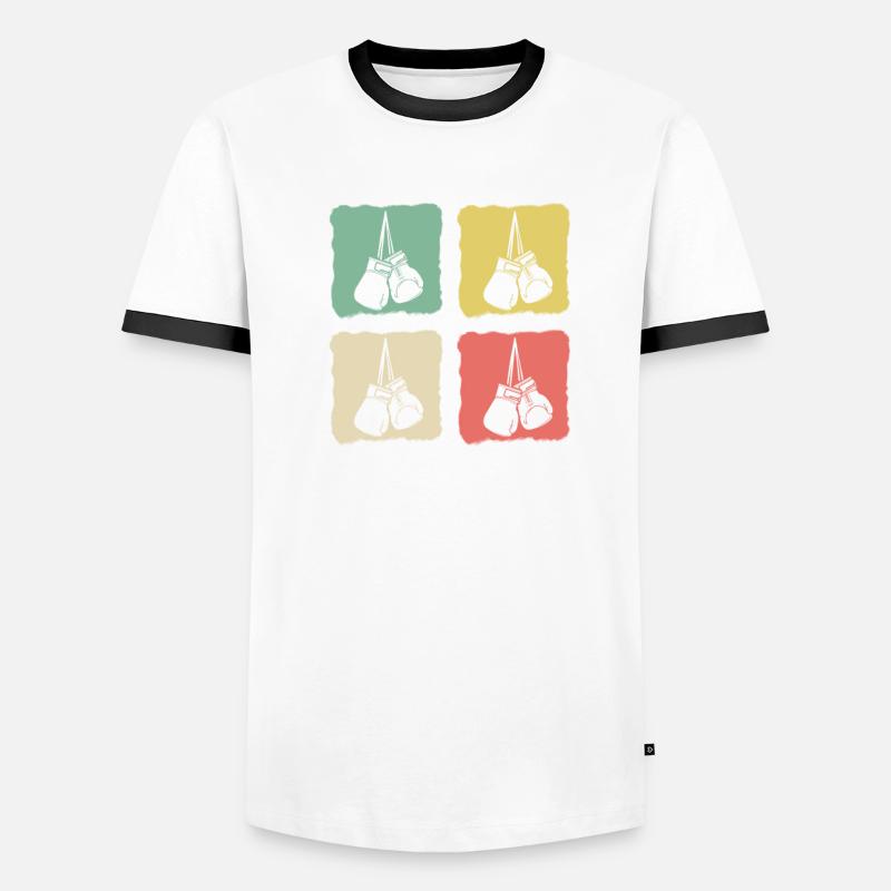 Boxe Boxe Retro Gants de boxe T-shirt contrasté Homme
