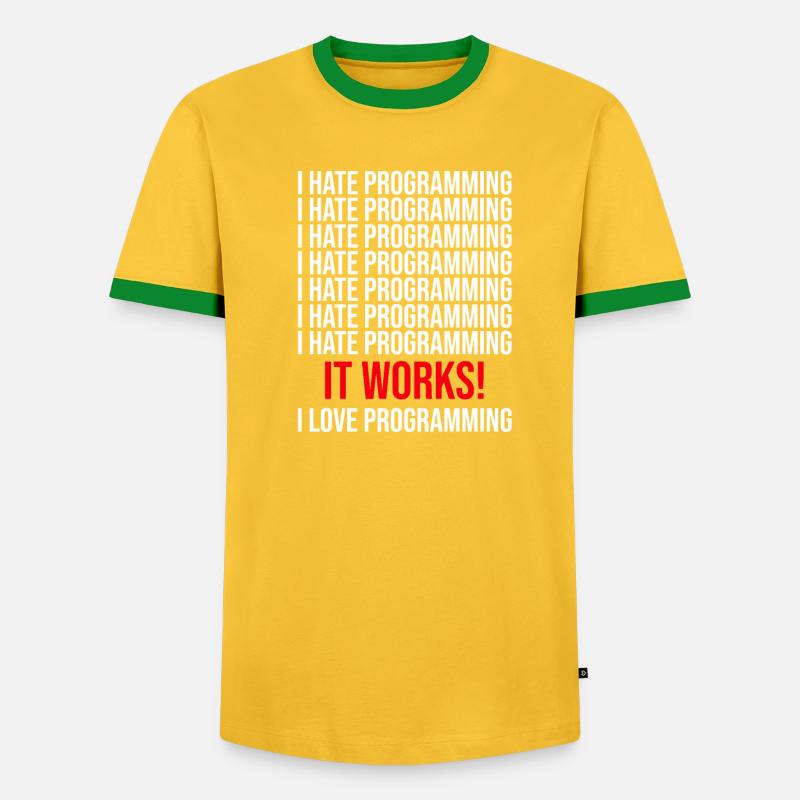 Programmierer Ich Hasse Programmieren - Männer Kontrast-T-Shirt - undefined