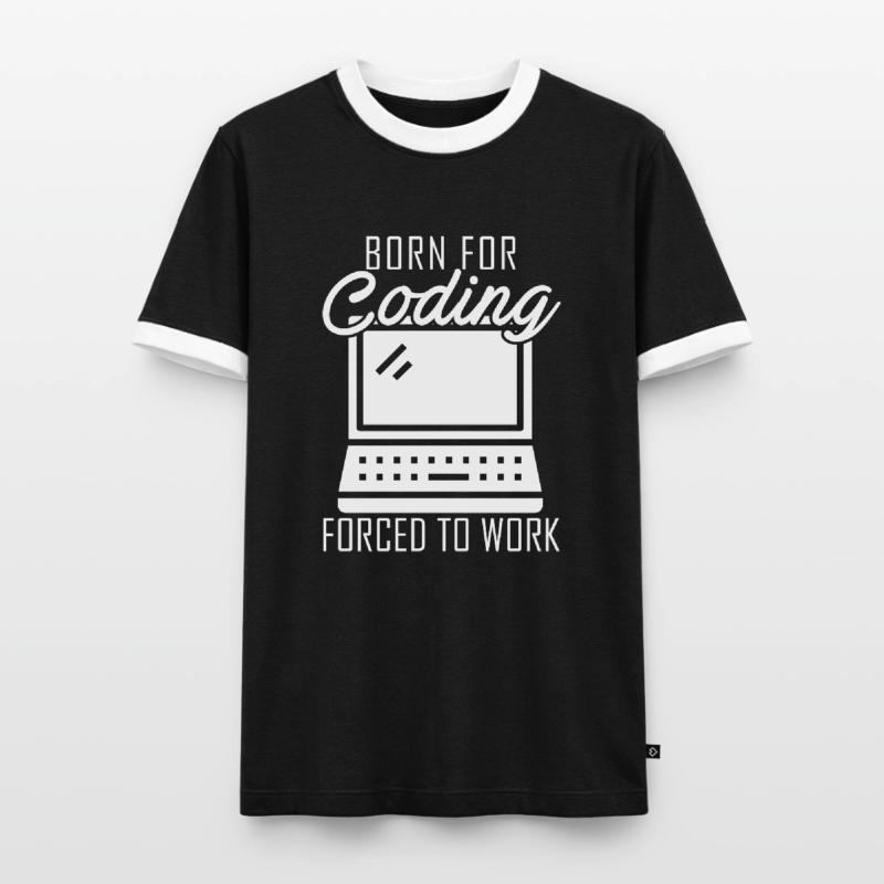 Programmeur de codage Coder Développeur de logiciels T-shirt contrasté Homme