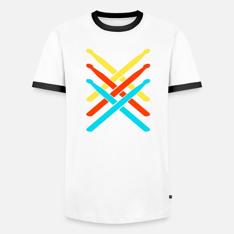 Batterie Drummer Funny Drumming Drums Drumset T-shirt contrasté Homme