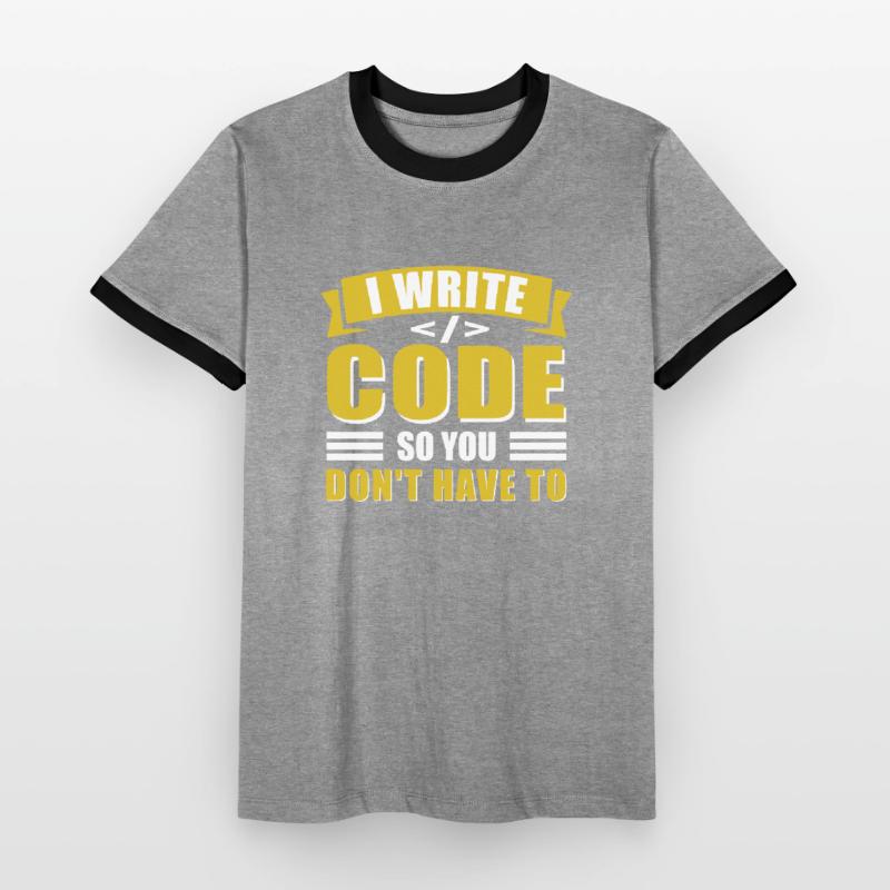 Informatik Admin Programmierer IT-Programmierer Männer Kontrast-T-Shirt