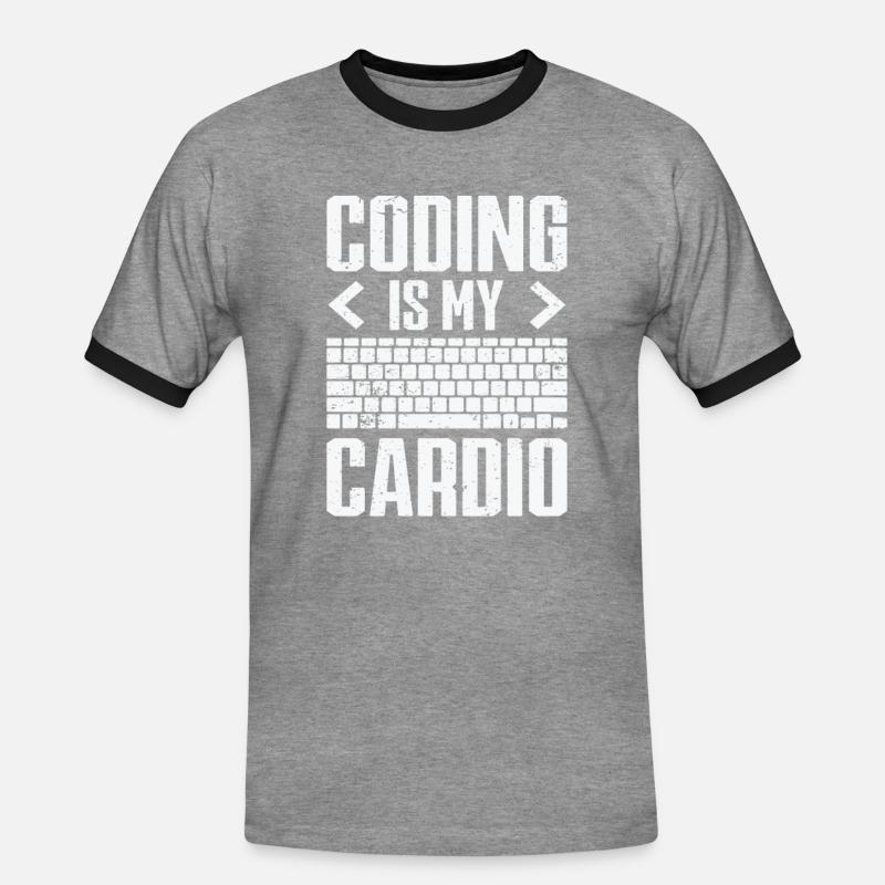 Computer Science Admin Programmer IT Coder - Men's Ringer Shirt - heather grey/black