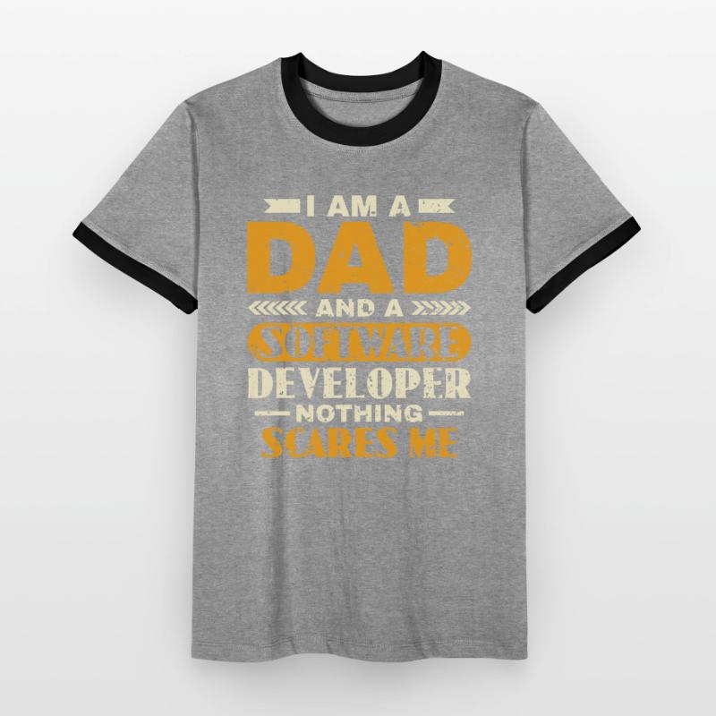 Software Developer Dad - Software Programmierer Männer Kontrast-T-Shirt