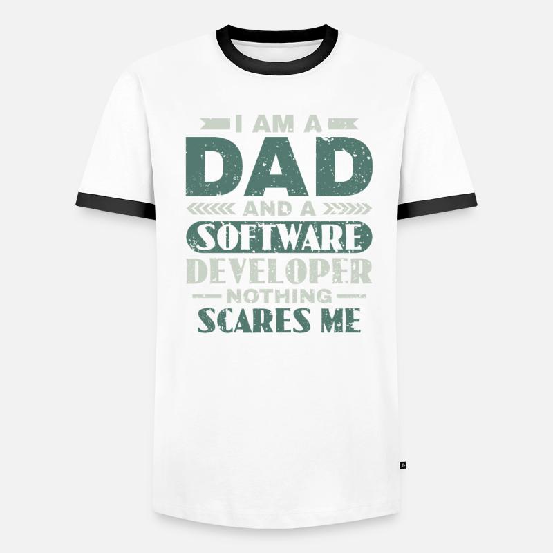 Software Developer Dad - Software Programmer Men's Ringer Shirt