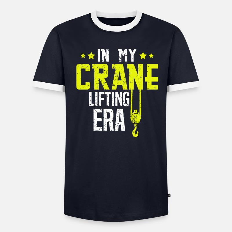 Dans mon ère de levage de grue - Funny Crane Driver T-shirt contrasté Homme
