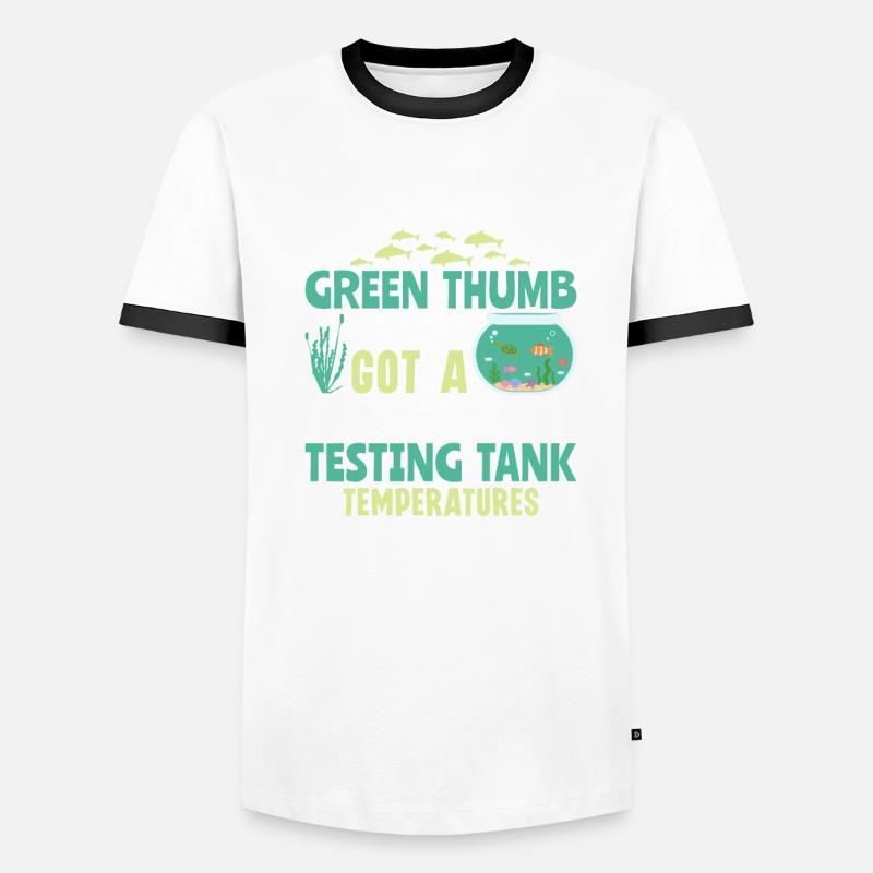 Testing Tank Temperatures - Aquascaping Aquarium Men's Ringer Shirt