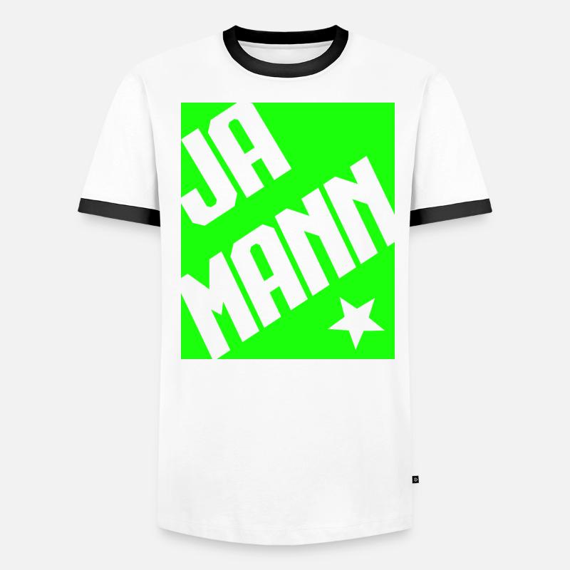 Ja Mann Männer Kontrast-T-Shirt
