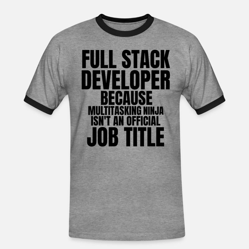 Computer Scientist Software Developer - Men's Ringer Shirt - heather grey/black