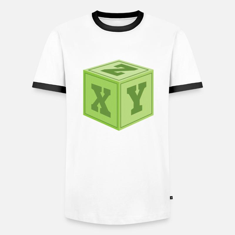 Cadeau d'impression de test d'axe XYZ pour le cube de calibrage d'impression 3D T-shirt contrasté Homme