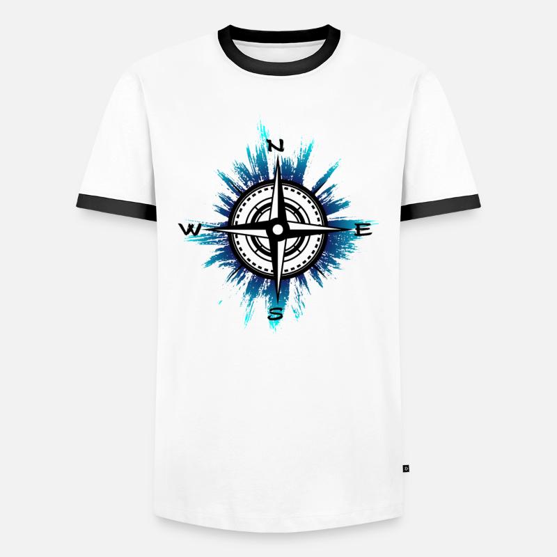 Kompass Männer Kontrast-T-Shirt