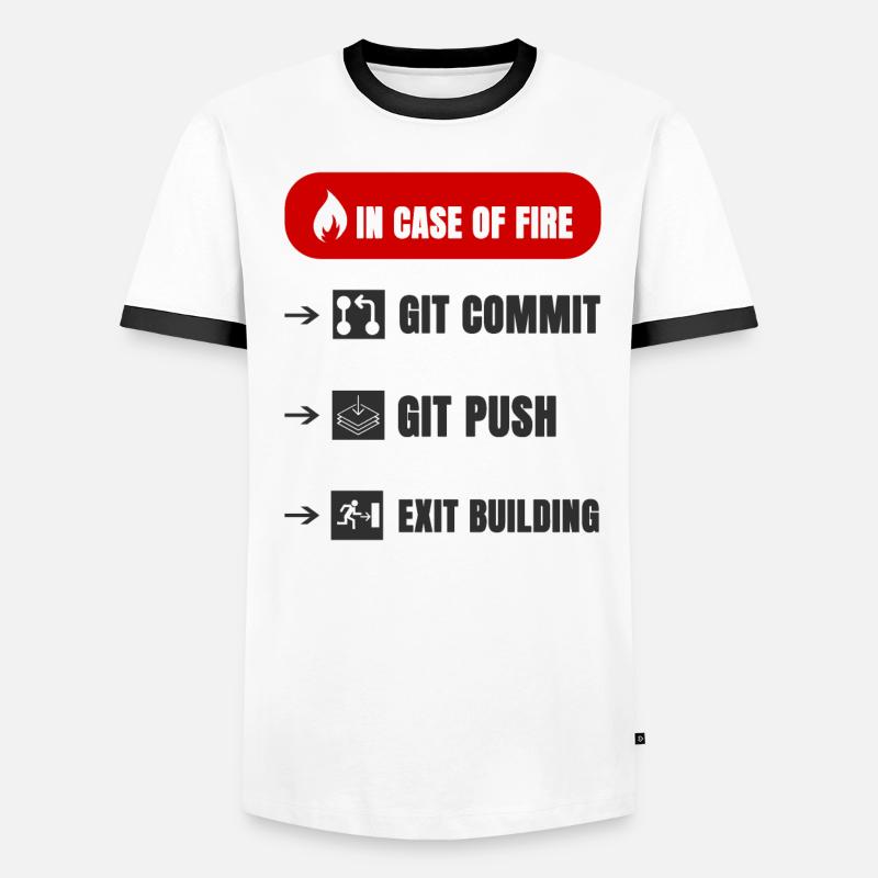 Git Feuer Männer Kontrast-T-Shirt