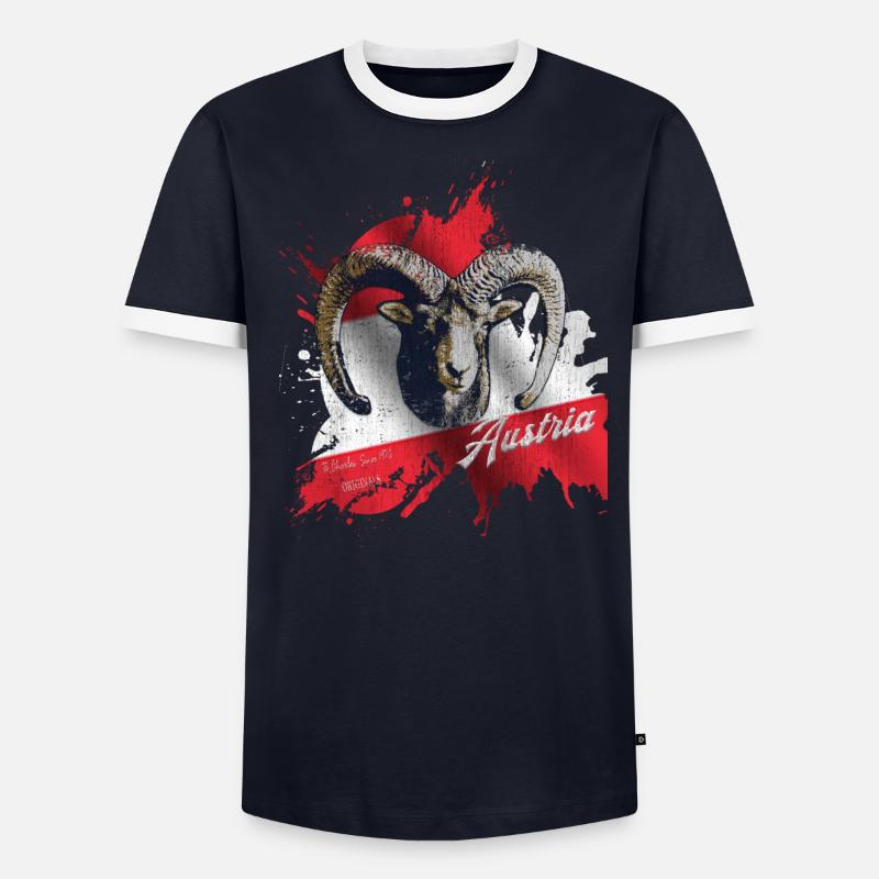 Austria Austria Gäms Steinbock Gift Men's Ringer Shirt