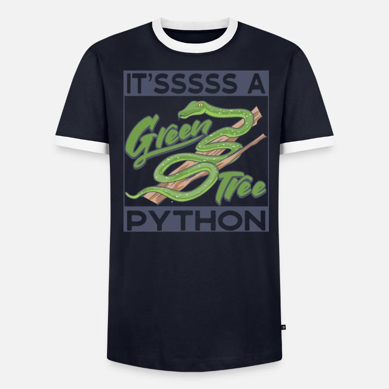 Es ist eine grüne Baumpython - Männer Kontrast-T-Shirt - undefined