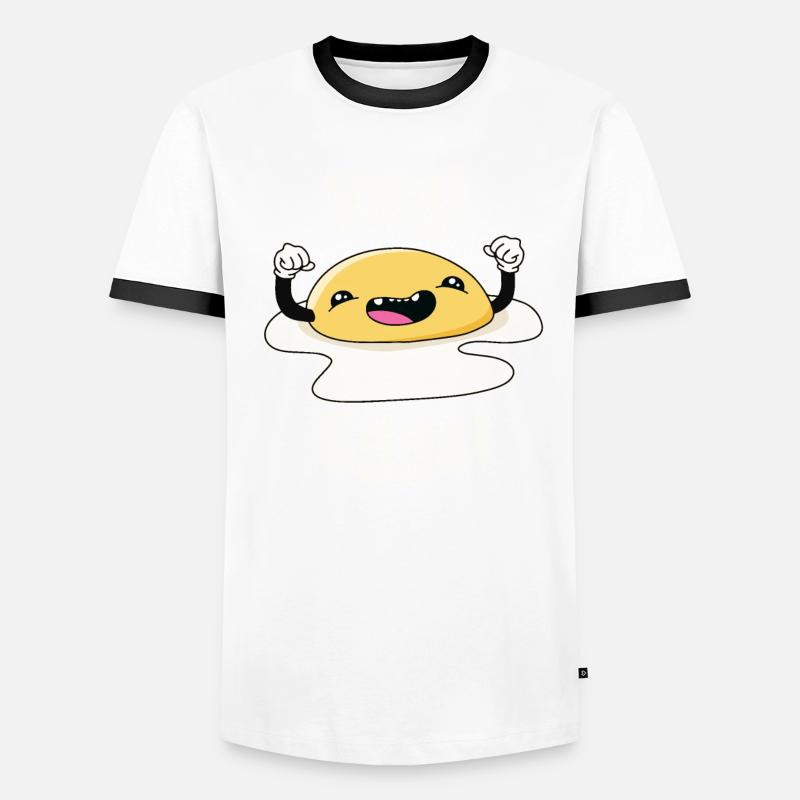 Juhu-Eier Männer Kontrast-T-Shirt