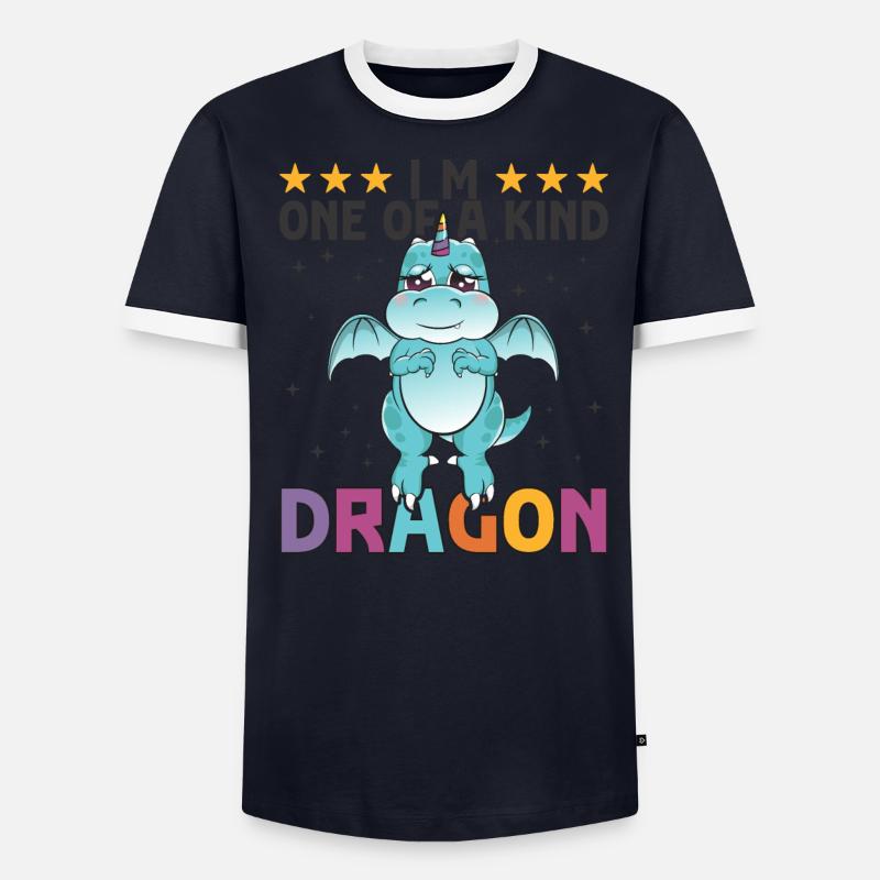 Ich bin ein einzigartiger Drache - Männer Kontrast-T-Shirt - undefined