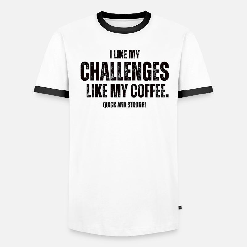 Des défis comme mon bloc de café T-shirt contrasté Homme