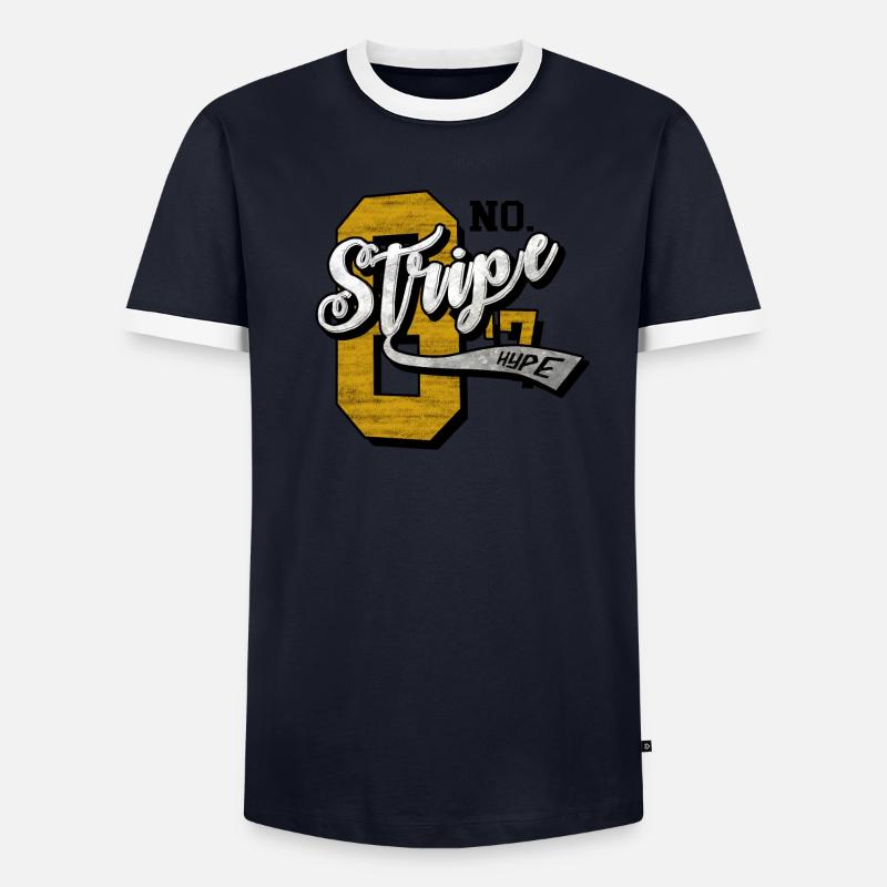 battage Stripe T-shirt contrasté Homme