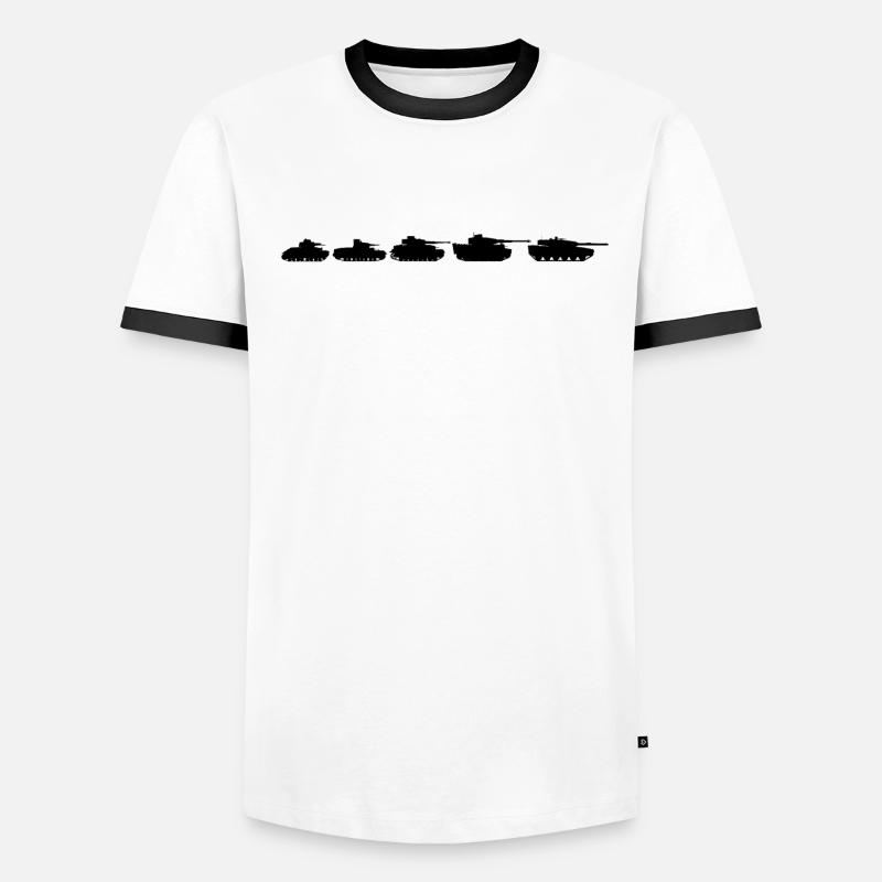 Deutsche Panzer Evolution Leopard 2 Tiger Panzer2 Männer Kontrast-T-Shirt