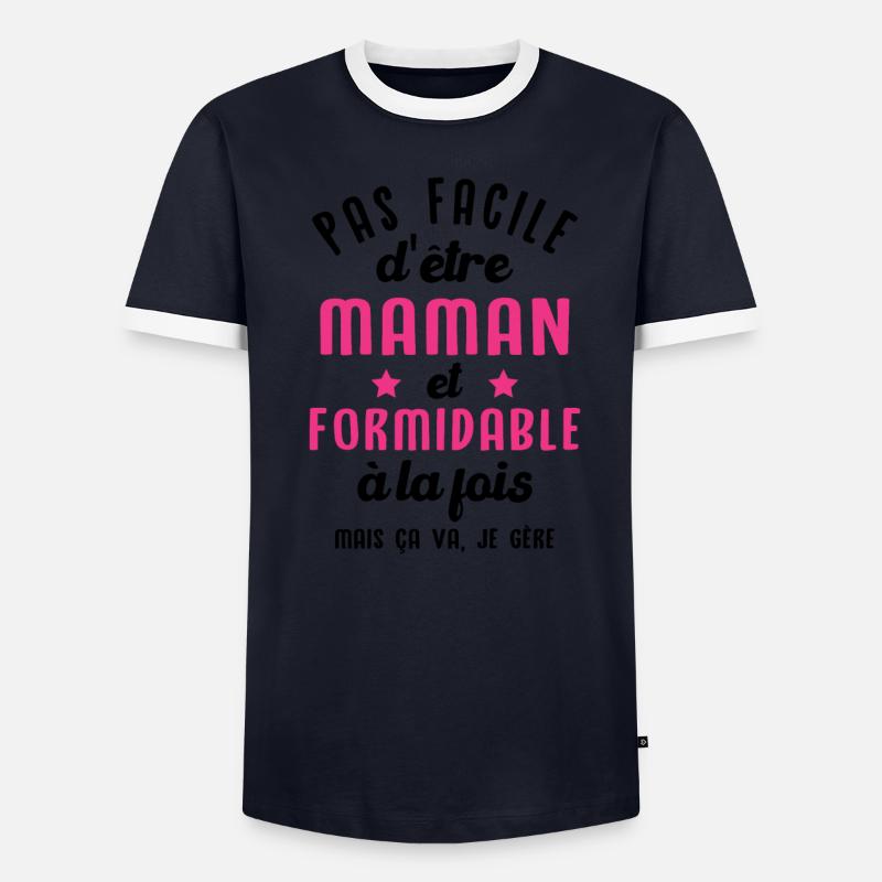 Maman et Formidable Cool Cadeau Mère T-shirt contrasté Homme