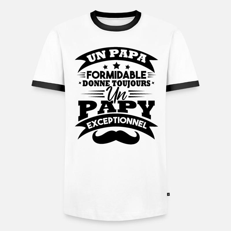 Papa formidable donne toujours papy exceptionnel T-shirt contrasté Homme