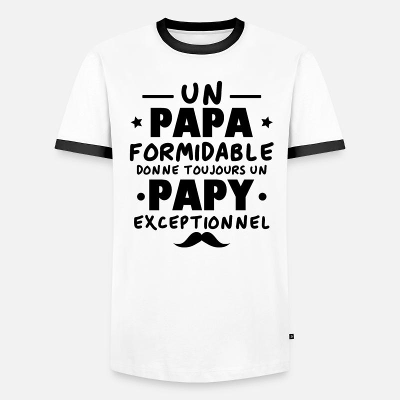 Papa Formidable, Papy Exceptionnel T-shirt contrasté Homme