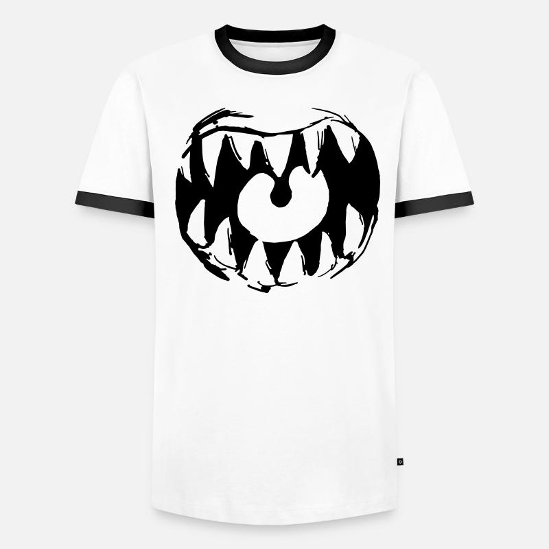Große Klappe Männer Kontrast-T-Shirt
