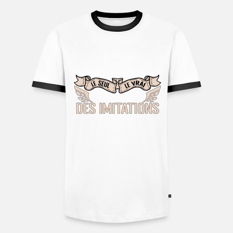 Ethnologue le seul Ethnologue le vrai Ethnologue T-shirt contrasté Homme