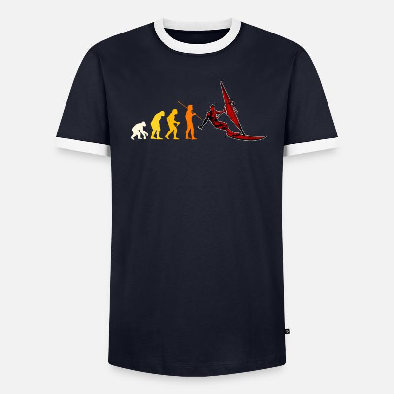 Windsurfing evolution gift - Men's Ringer Shirt - undefined