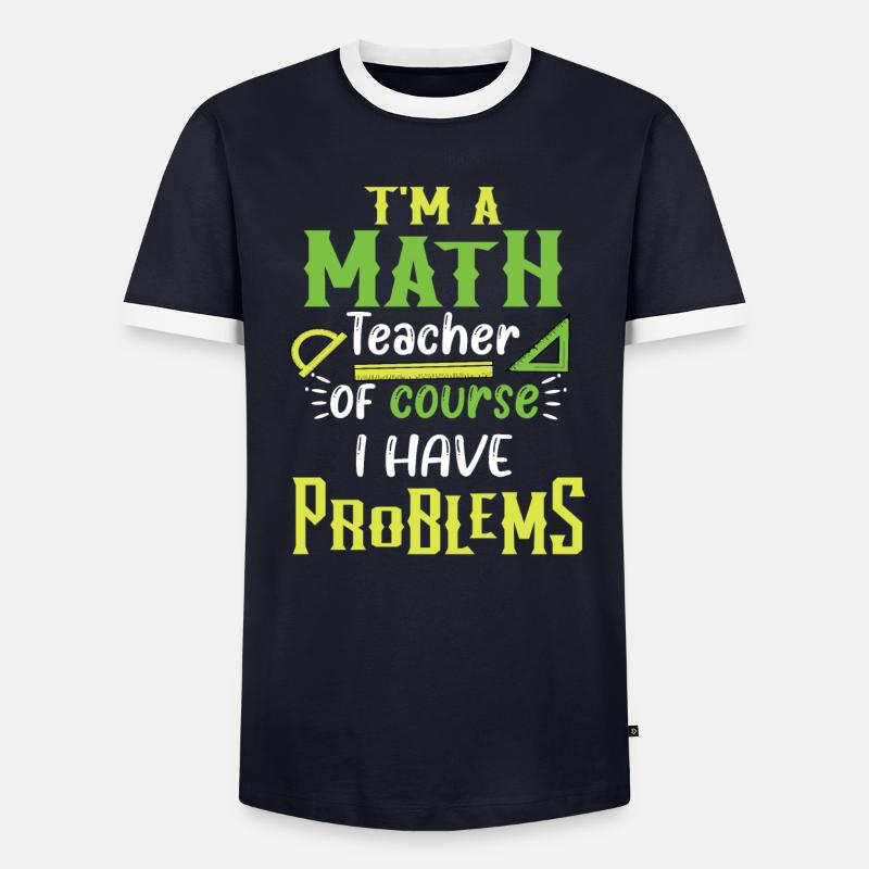 Math teacher math - Men's Ringer Shirt - undefined