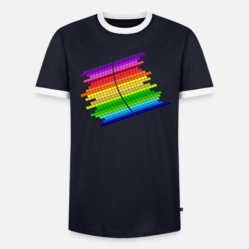 RainBow Equalizer Männer Kontrast-T-Shirt