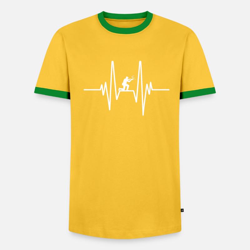 Jäger Geschenk Jagd Herzfrequenz - Männer Kontrast-T-Shirt - undefined