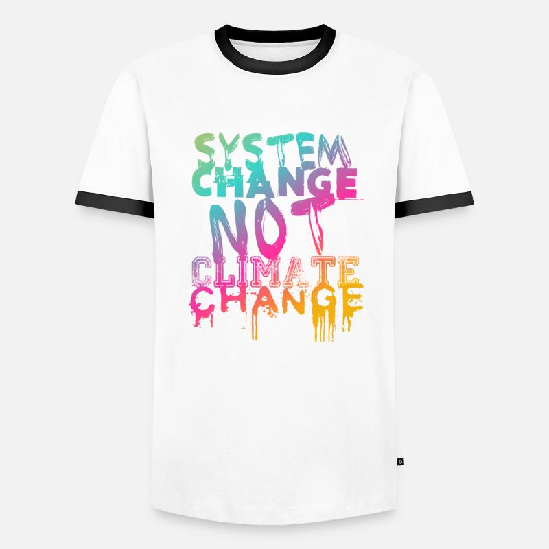 Changement de système - pas changement climatique T-shirt contrasté Homme