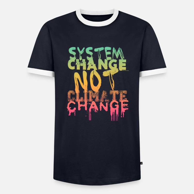 System Change - not Climate Change - Männer Kontrast-T-Shirt - undefined