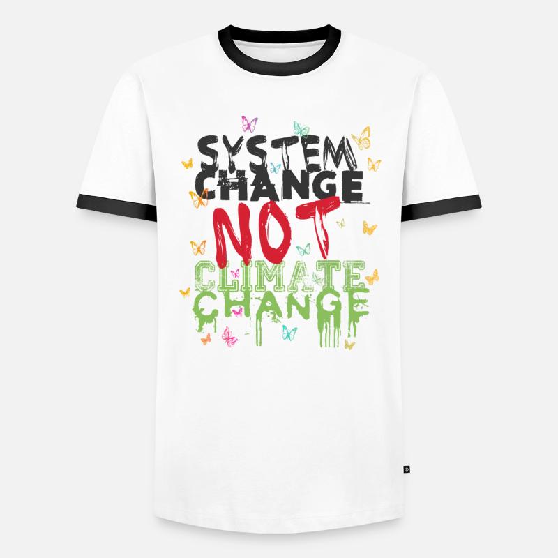 Changement de système - pas changement climatique T-shirt contrasté Homme