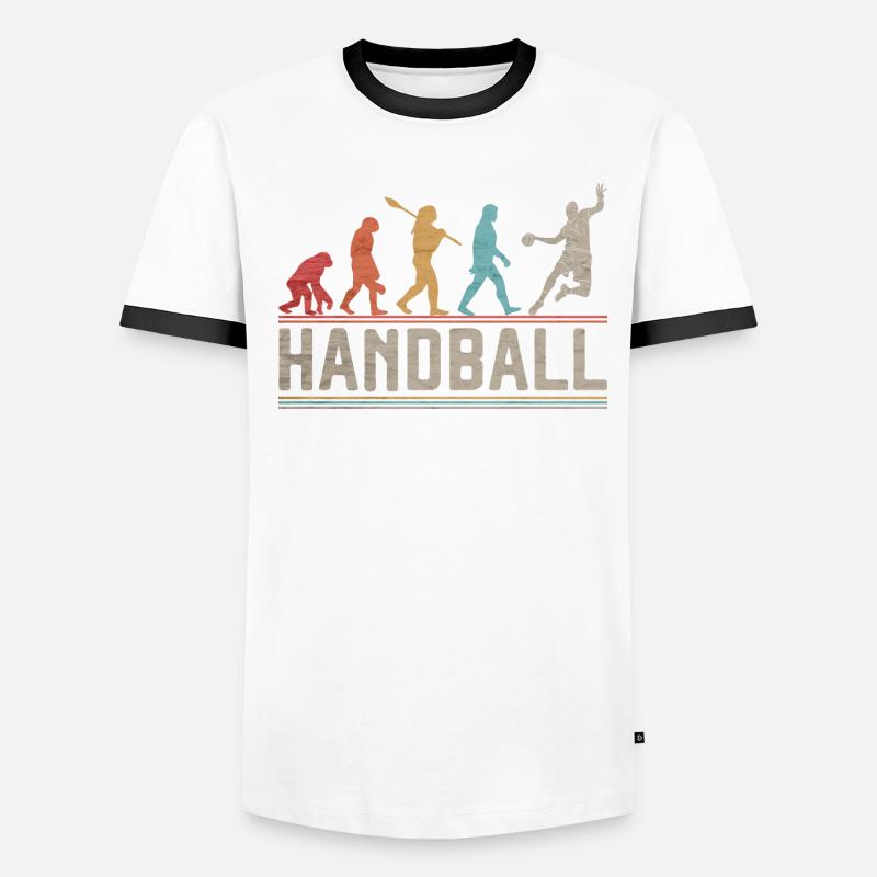 Handball Evolution Handball Player Cadeau T-shirt contrasté Homme