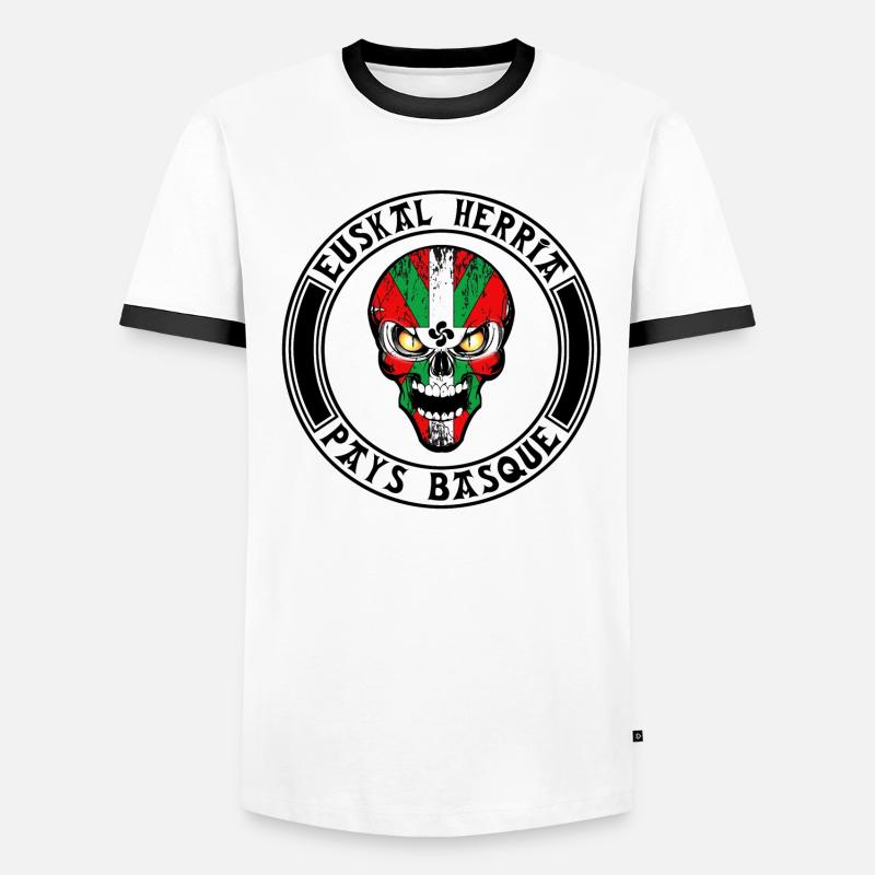 basque skull 09 T-shirt contrasté Homme