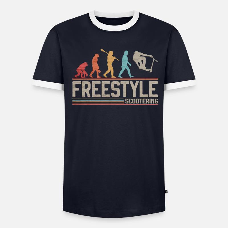 Freestyle Scooter Evolution Stunt Scooter - Männer Kontrast-T-Shirt - undefined