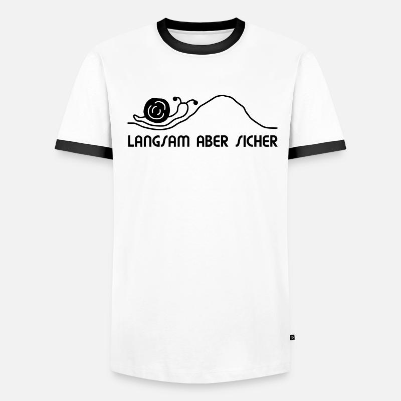 Schnecke langsam Männer Kontrast-T-Shirt