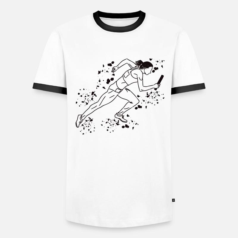 Coureur de relais, Course de relais, Course de relais, Course de relais T-shirt contrasté Homme
