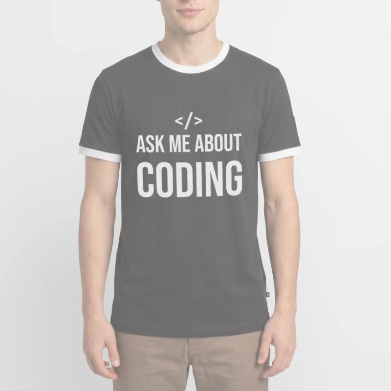 Codeur Développeur Programmeur Codage informatique informatique T-shirt contrasté Homme