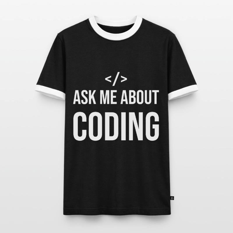 Codeur Développeur Programmeur Codage informatique informatique T-shirt contrasté Homme