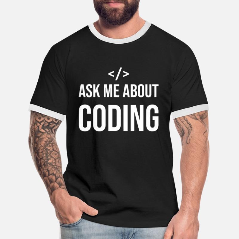Codeur Développeur Programmeur Codage informatique informatique T-shirt contrasté Homme